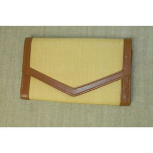 Vintage Mr. Ralph Clutch Purse Brown Straw Made In British‎ Hong Kong